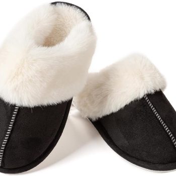 Women's Slippers Soft Plush Winter Warm House Shoes Slip on Fluffy Fur Slippers