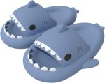 Boys Girl Cloud Shark Slides Non-Slip Novelty Open Toe Sandals Extremely Comfy Cushioned Thick Sole Cute Cartoon Shower Slippers Indoor & Outdoor